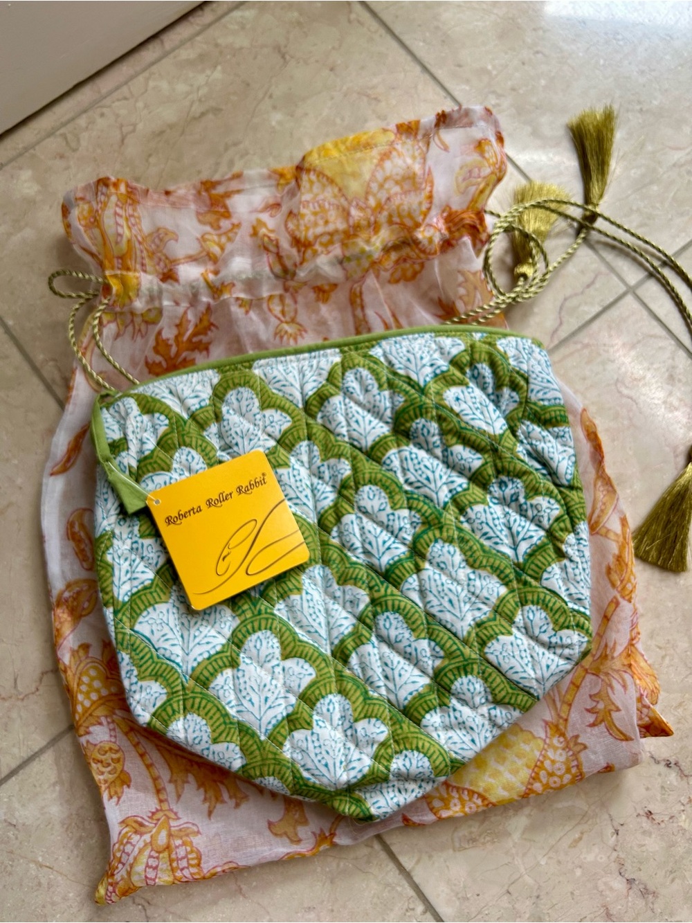 NWT Roberta Roller Rabbit Jemina Makeup Bag